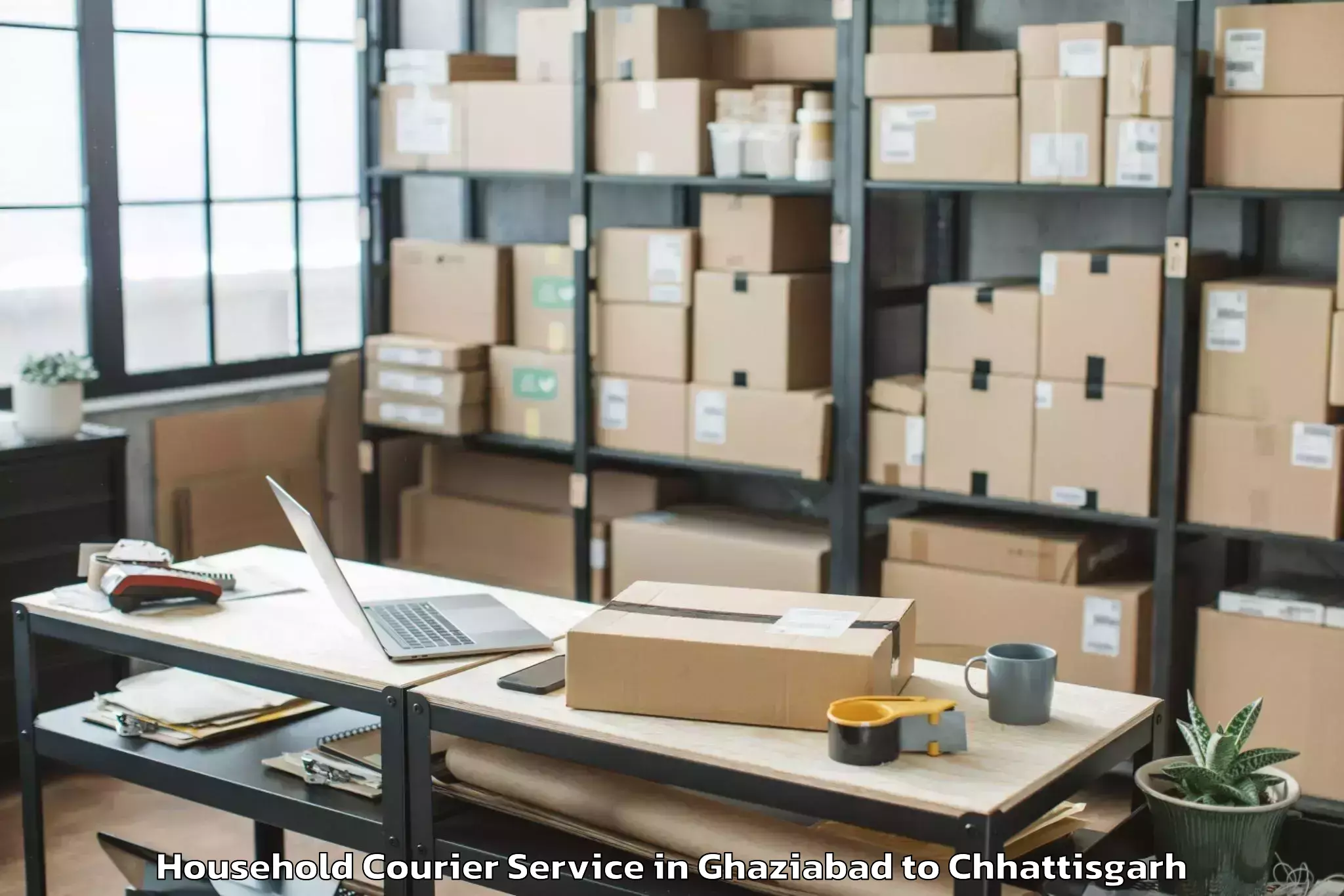 Expert Ghaziabad to Op Jindal University Raigarh Household Courier